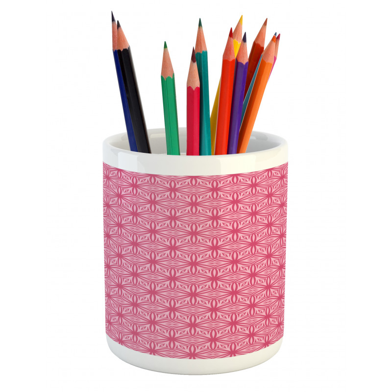 Monochrome Flowers Art Pencil Pen Holder