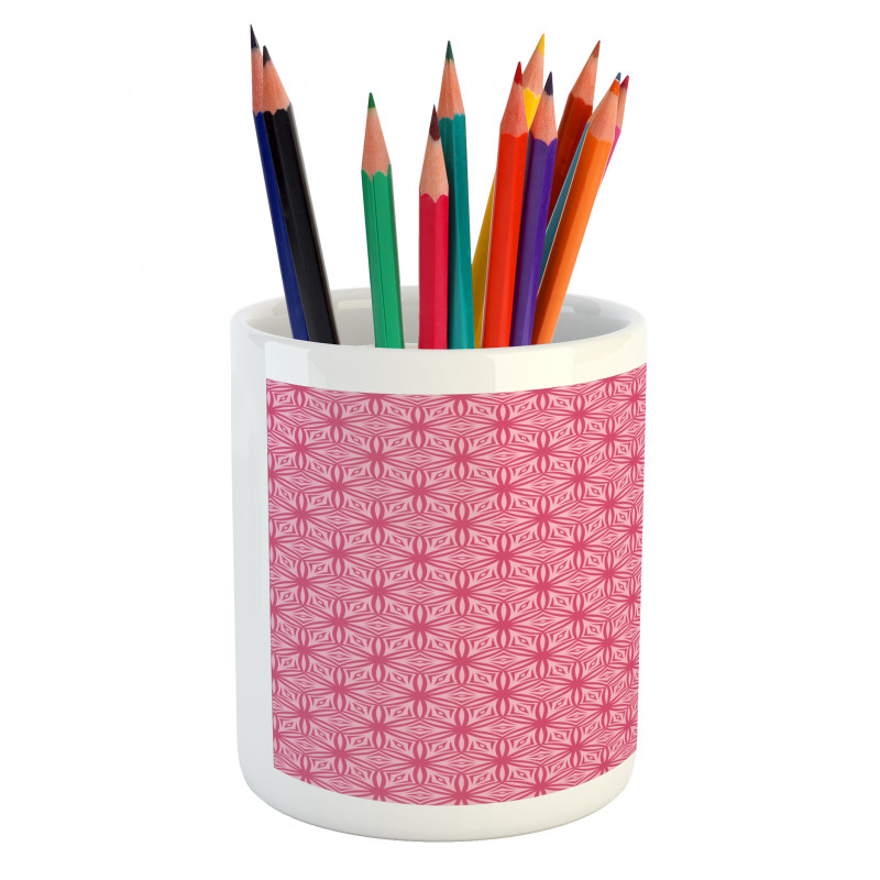 Monochrome Flowers Art Pencil Pen Holder