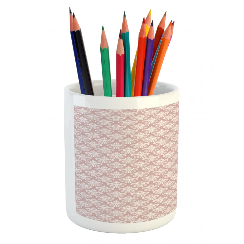 Abstract Monochrome Floral Pencil Pen Holder