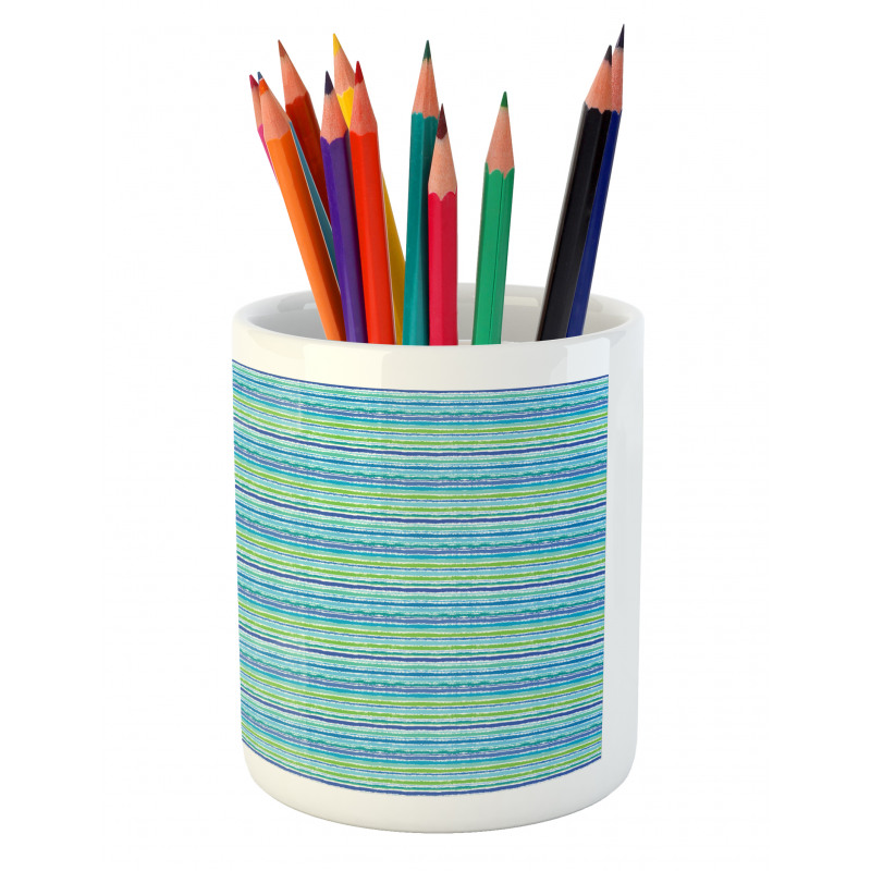 Blue Green Tones Art Pencil Pen Holder