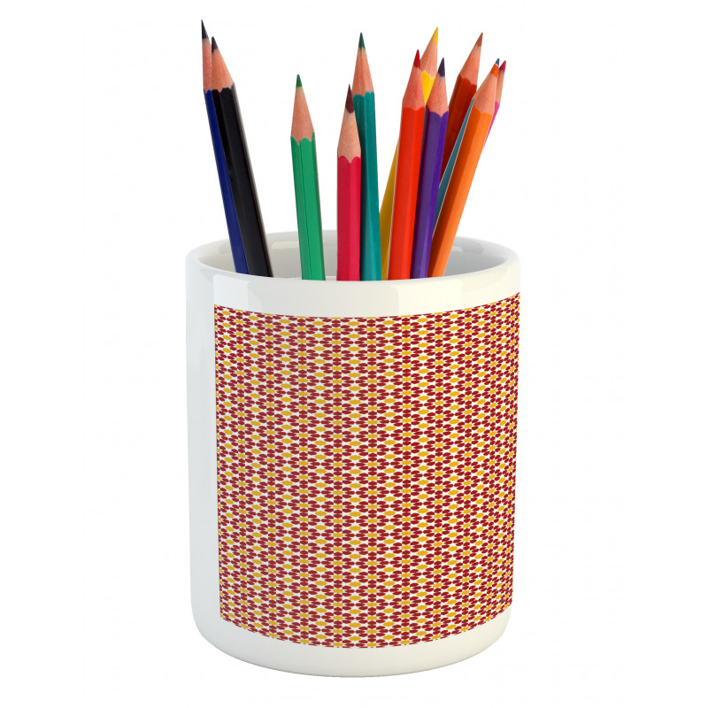 Floral Starry Motif Pencil Pen Holder