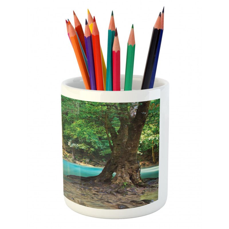 Asia Thailand Jungle Trees Pencil Pen Holder