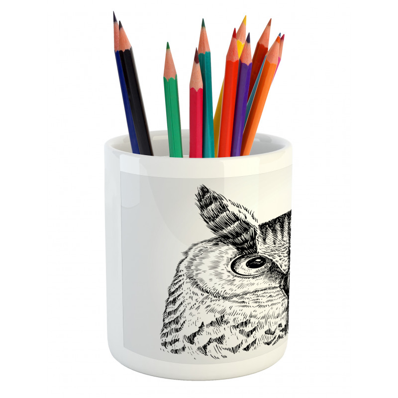2 Animal Faces Design Pencil Pen Holder