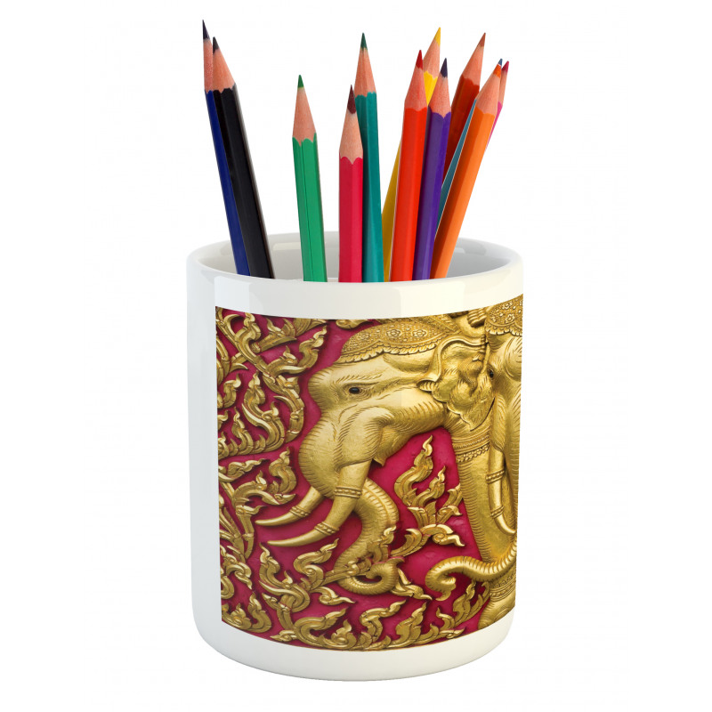 Thai Art Building Door Pencil Pen Holder