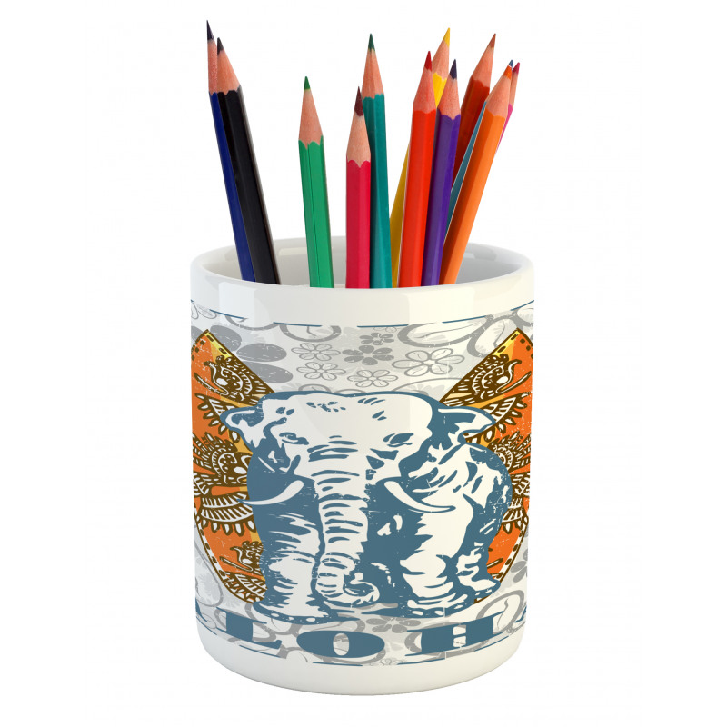 Surfboard and Elephant Pencil Pen Holder