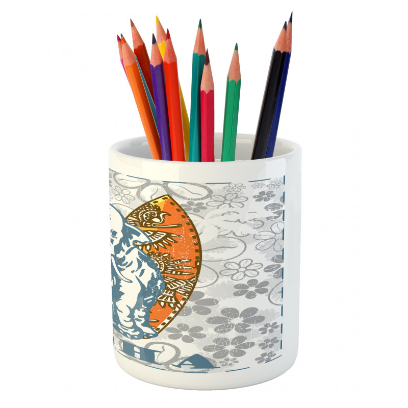 Surfboard and Elephant Pencil Pen Holder