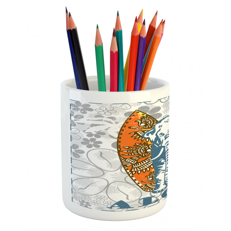 Surfboard and Elephant Pencil Pen Holder