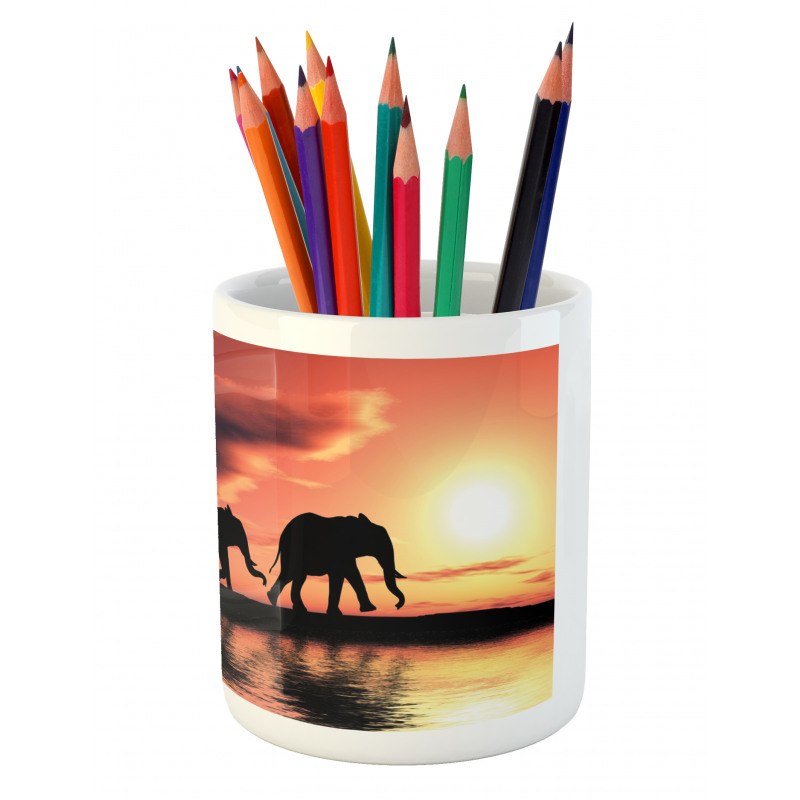 Safari Wild Animals Pencil Pen Holder