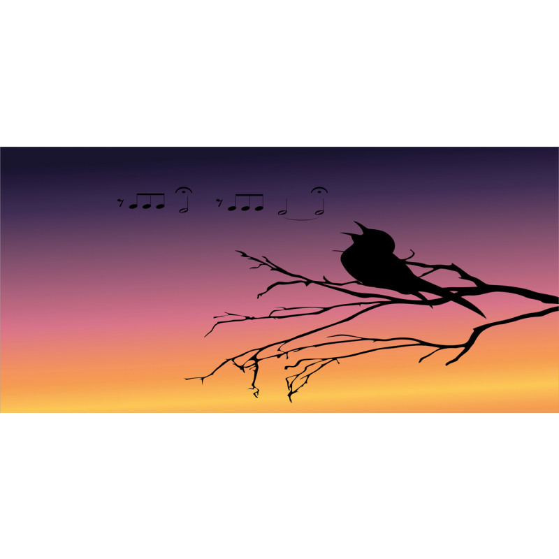 Gradient Sunrise Bird Pencil Pen Holder