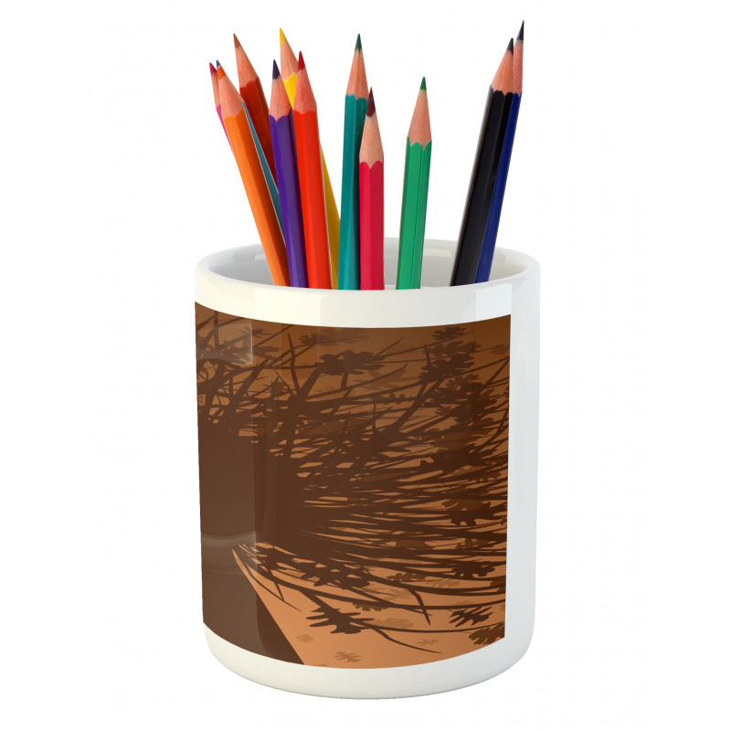 Autumnal Elements Hair Pencil Pen Holder