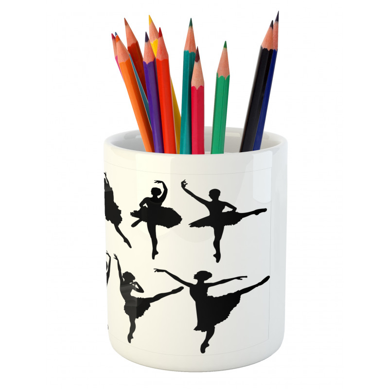 Monochrome Ballet Dancer Pencil Pen Holder