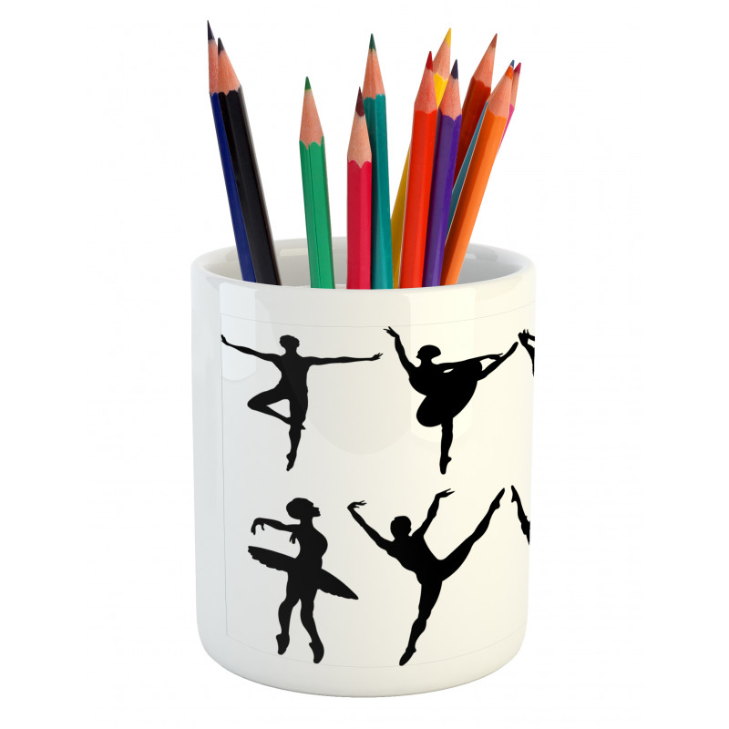 Monochrome Ballet Dancer Pencil Pen Holder