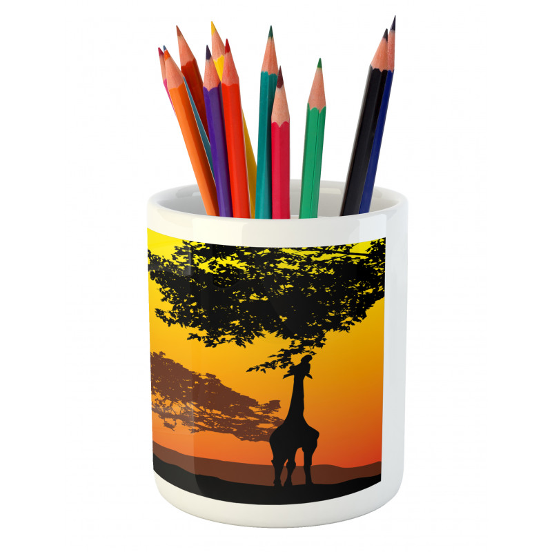 Giraffe Savannah Desert Pencil Pen Holder