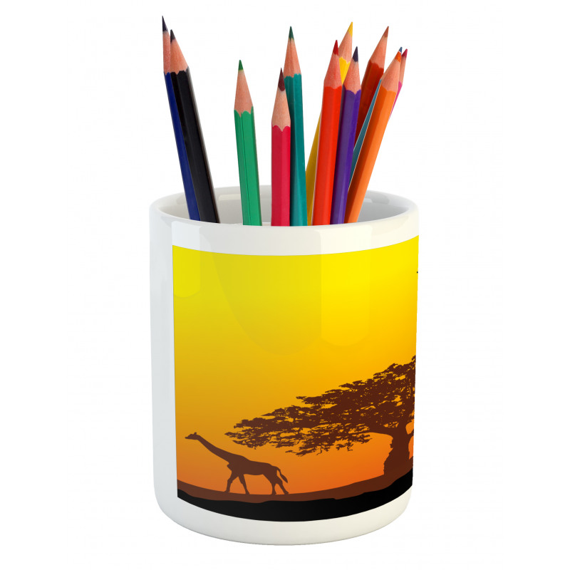 Giraffe Savannah Desert Pencil Pen Holder