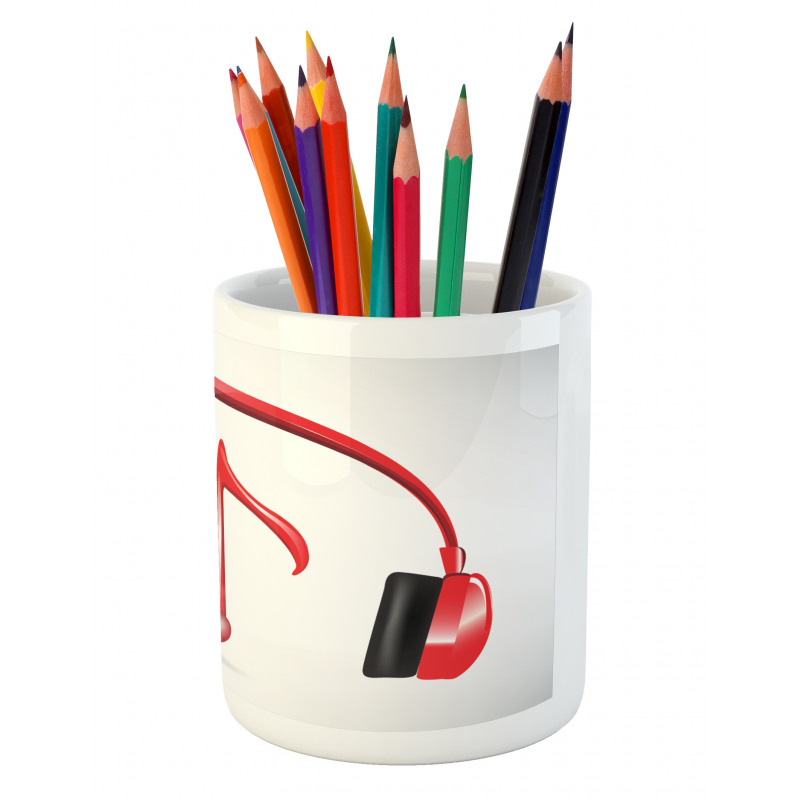 Love Sound Headphones Pencil Pen Holder