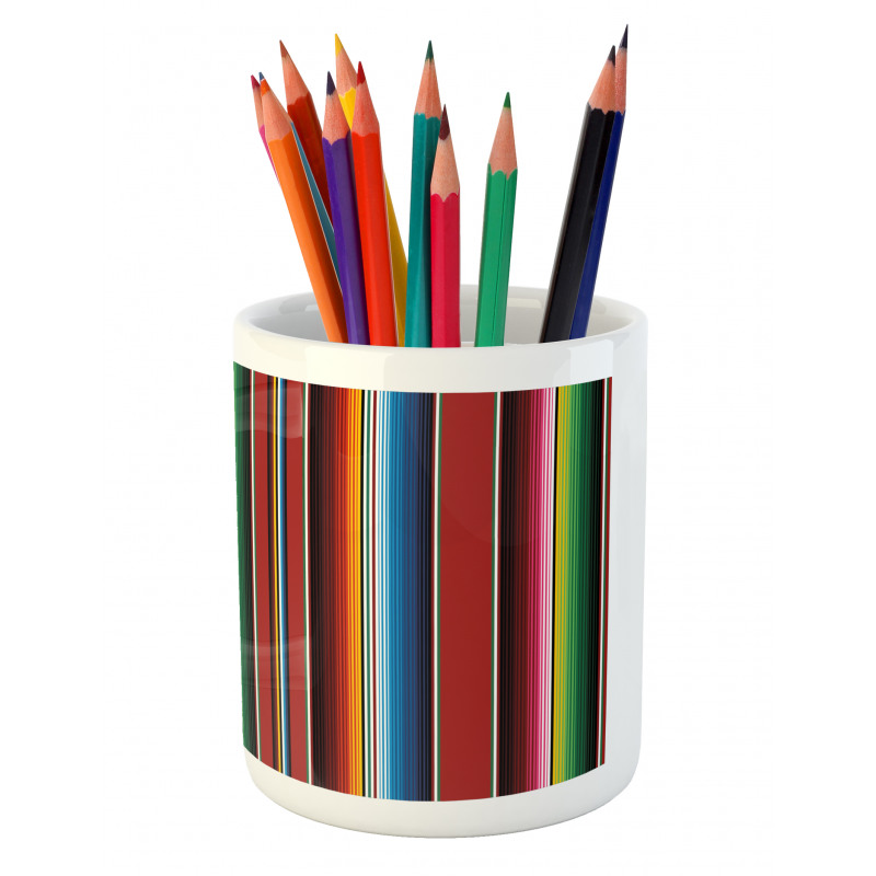 Vertical Lines Design Pencil Pen Holder