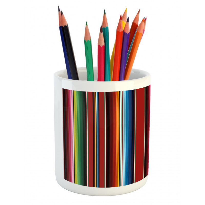 Vertical Lines Design Pencil Pen Holder