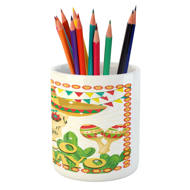 Skull Maracas Pencil Pen Holder