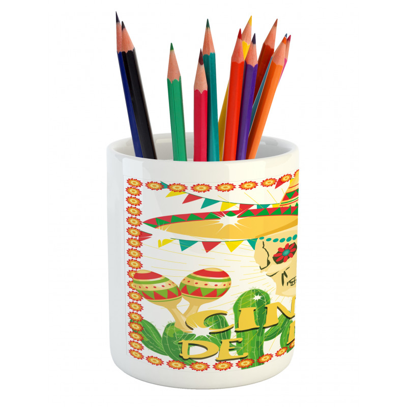 Skull Maracas Pencil Pen Holder