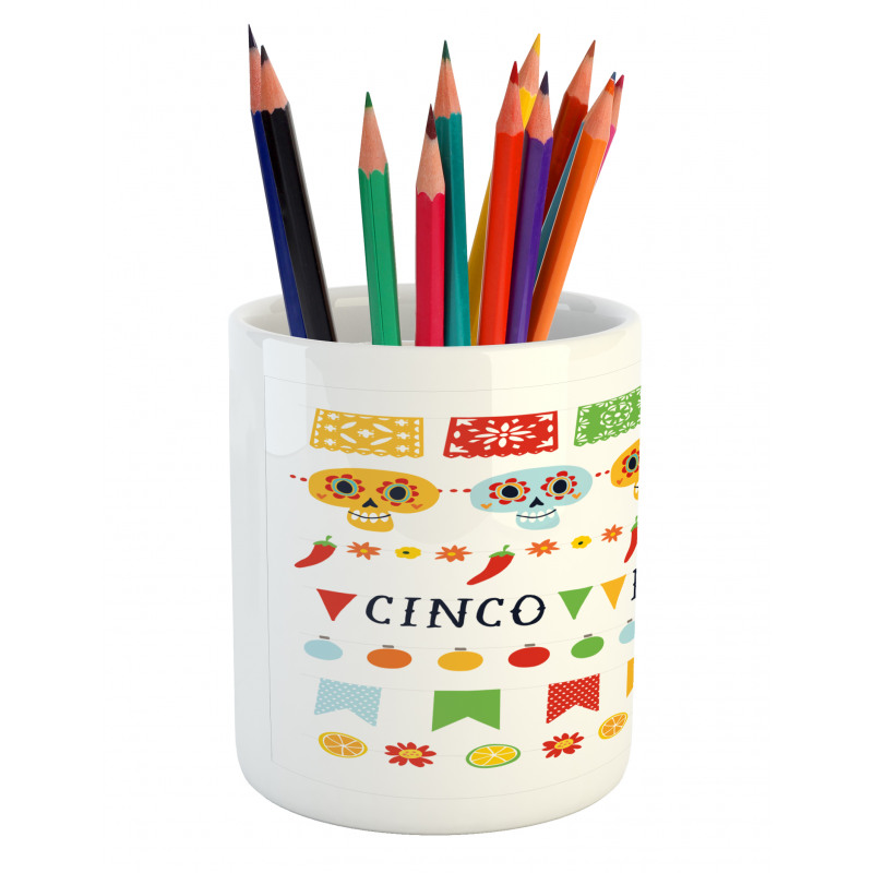 Mexico Folk Concept Pencil Pen Holder