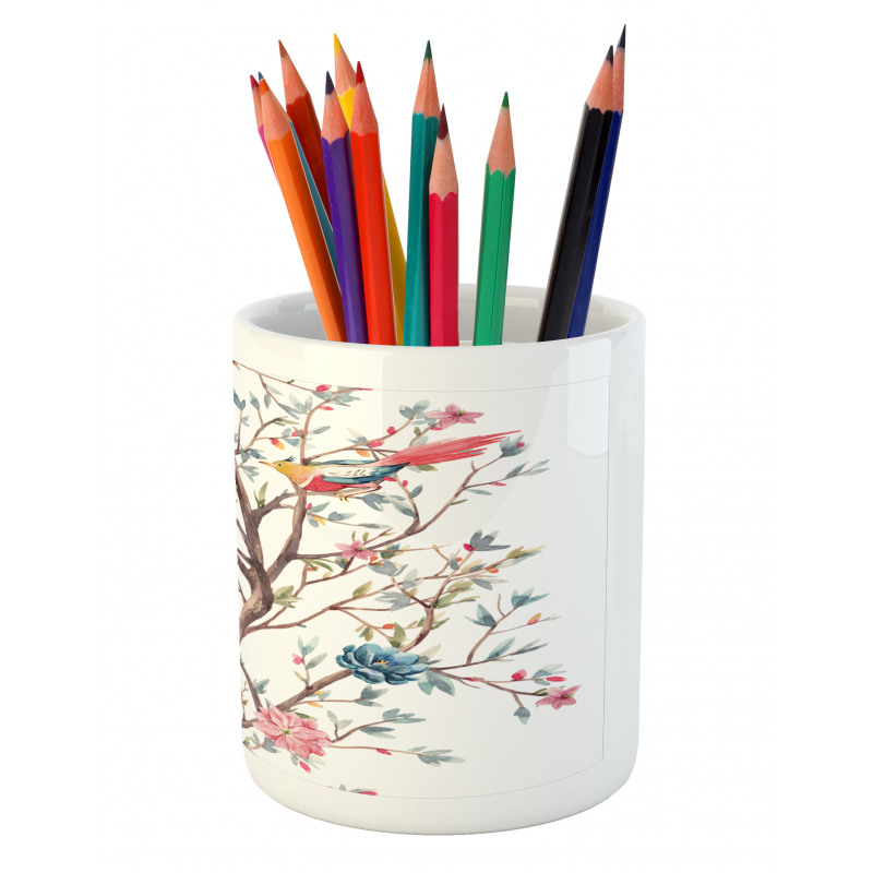 Tree with Birds Pencil Pen Holder