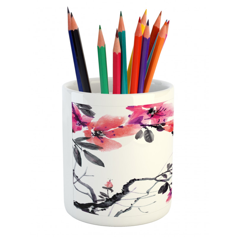 Spring Time Blooms Pencil Pen Holder