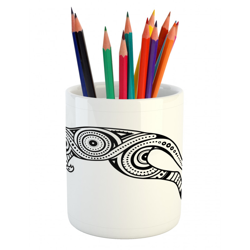 Abstract Ornate Kangaroo Pencil Pen Holder