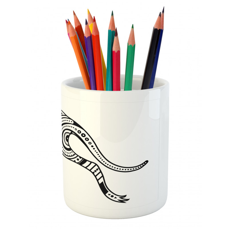 Abstract Ornate Kangaroo Pencil Pen Holder