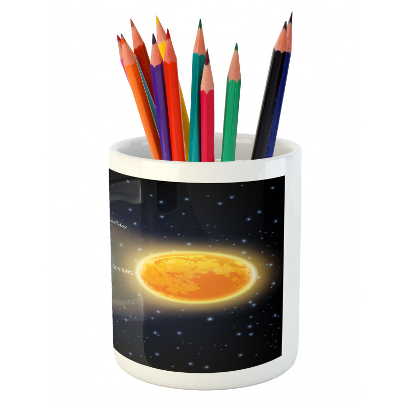 Day and Night Cycle Earth Pencil Pen Holder