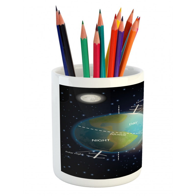 Day and Night Cycle Earth Pencil Pen Holder