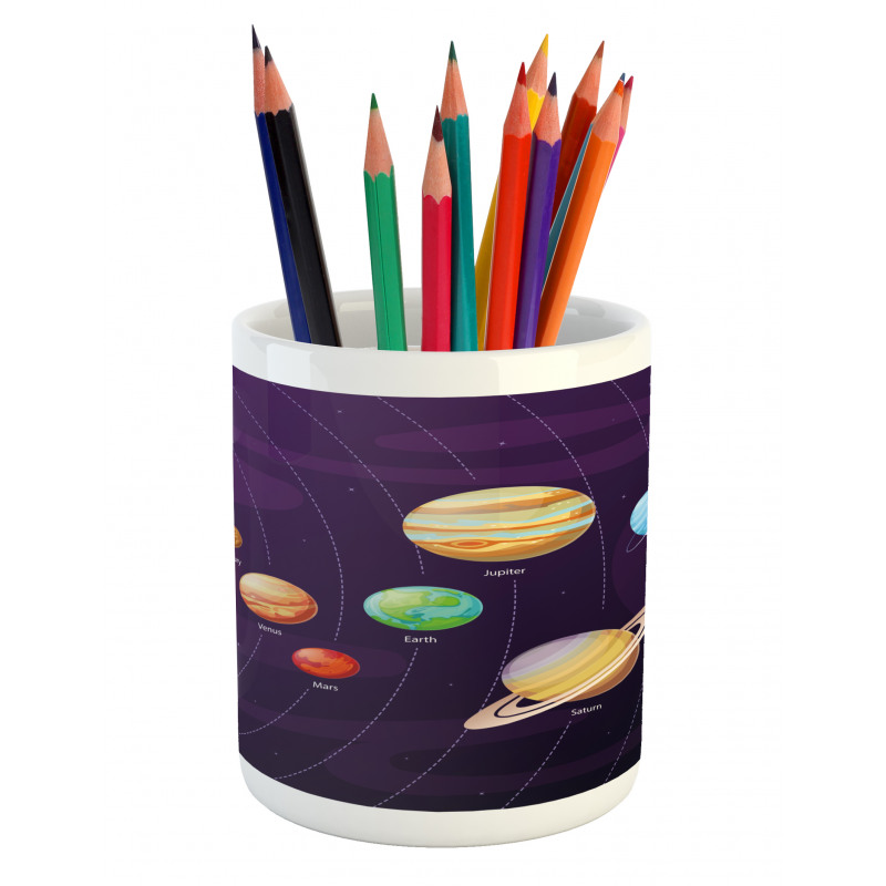 Planets Planetary Orbits Pencil Pen Holder