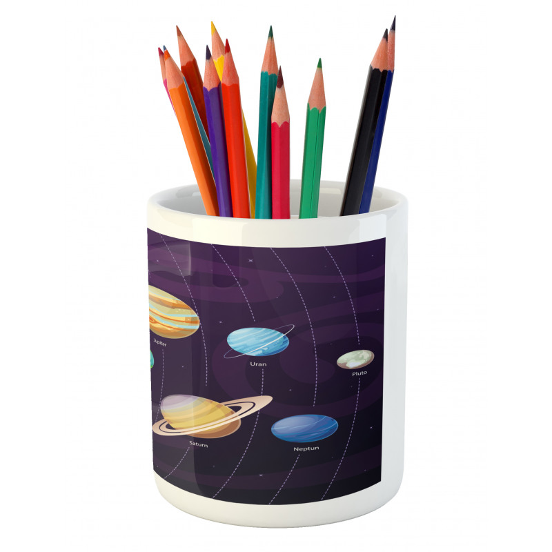 Planets Planetary Orbits Pencil Pen Holder