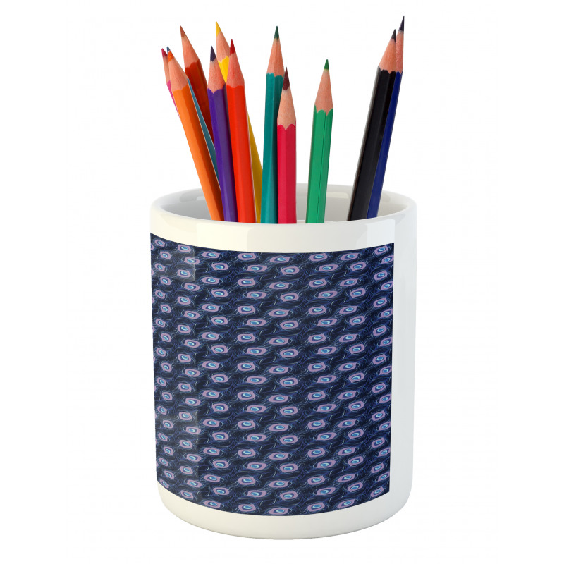 Modern Bohemian Feathers Pencil Pen Holder