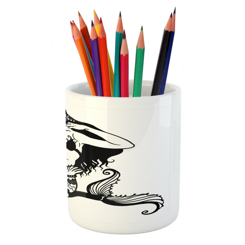 Fish Tailed Young Girl Pencil Pen Holder