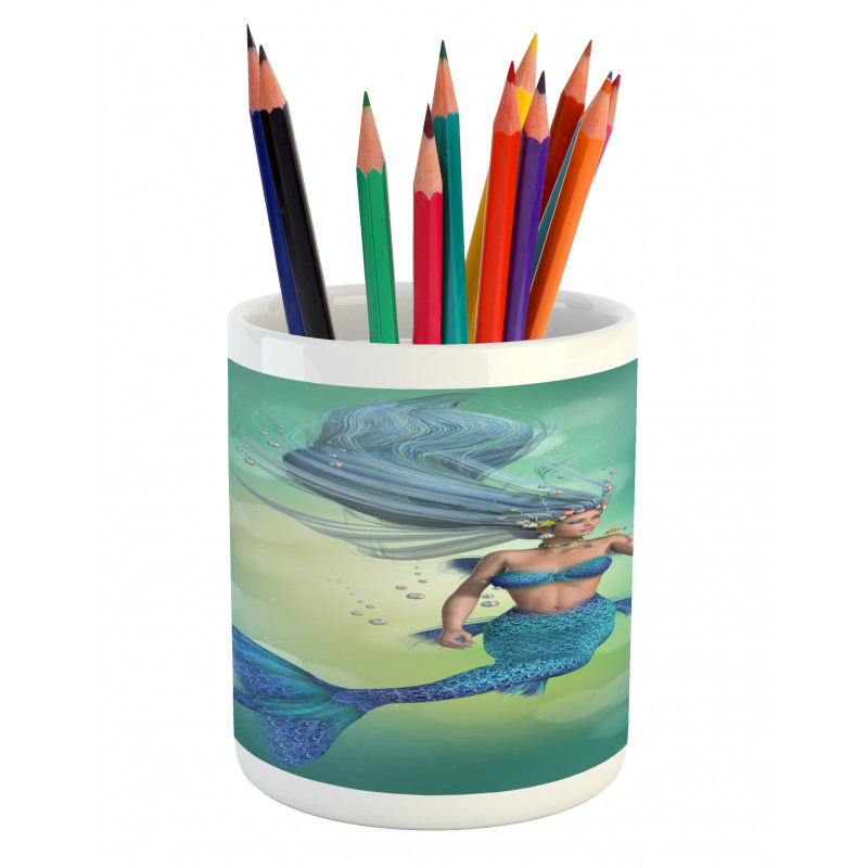 Mermaids Swimming Pencil Pen Holder