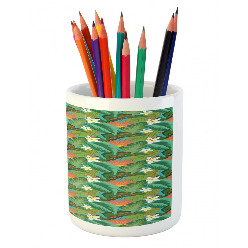 Close up Exotic Plantation Pencil Pen Holder