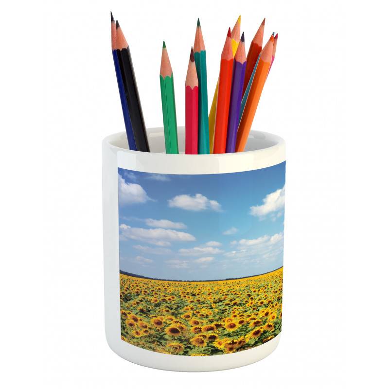 Sunflower Fields Pencil Pen Holder