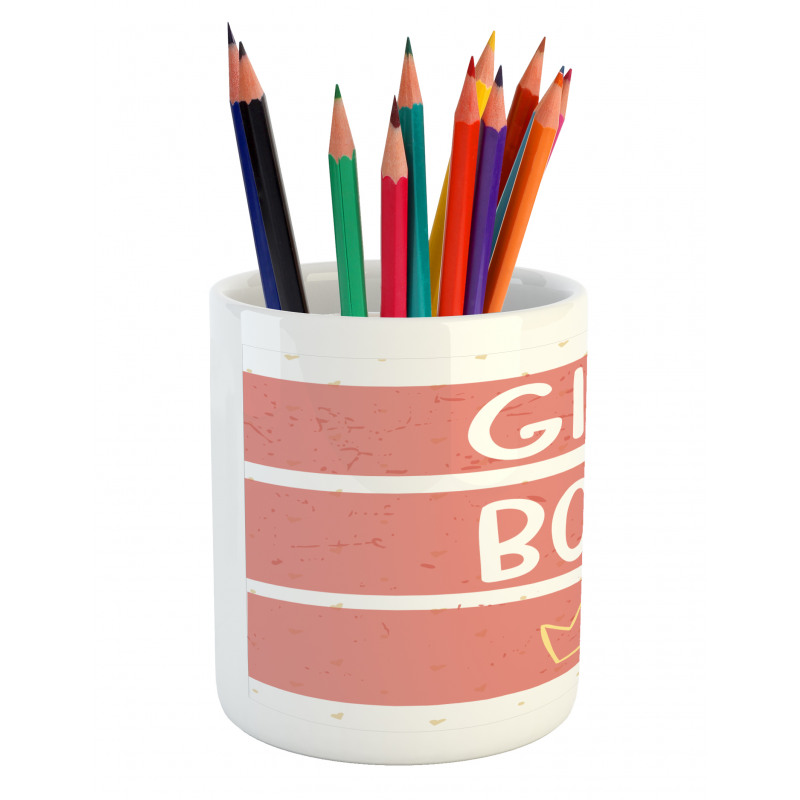 Texting Crown Artwork Pencil Pen Holder