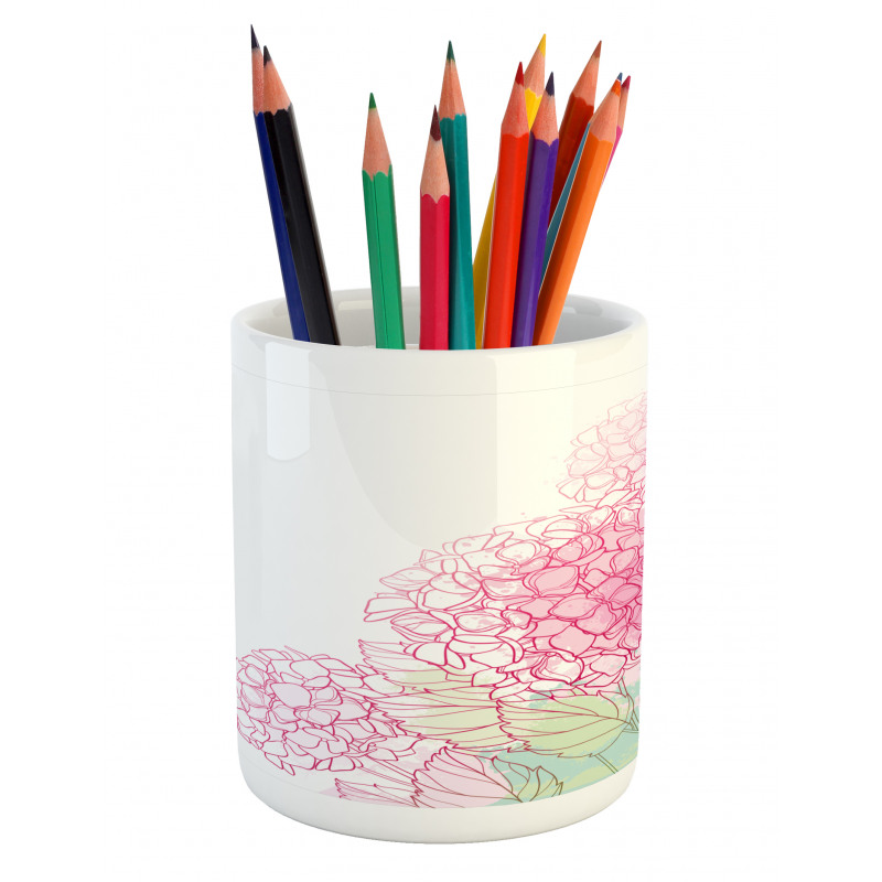 Grunge Paint Art Flowers Pencil Pen Holder