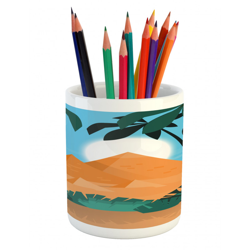 Desert and Pyramids Pencil Pen Holder