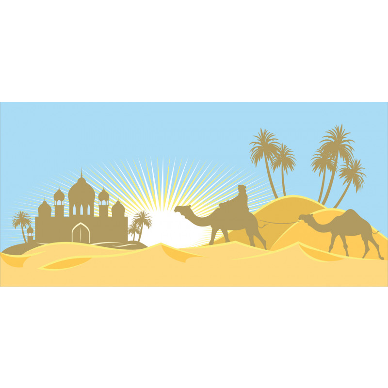 Trees and Camels on a Desert Pencil Pen Holder