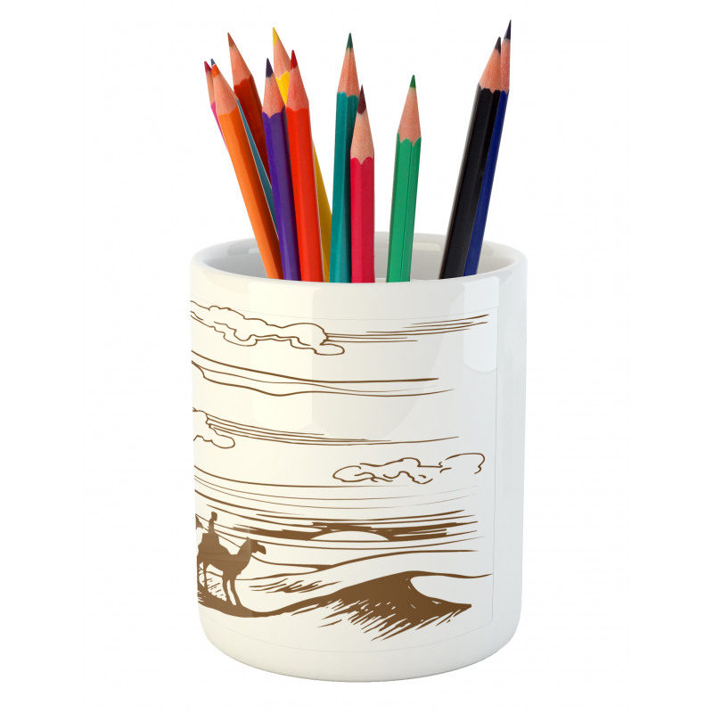 Sketchy Hand Drawn Camels Pencil Pen Holder