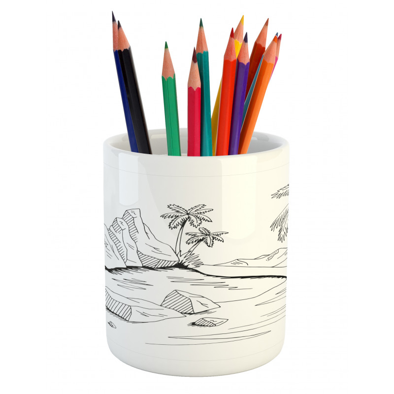 Pencil Sketch Outline Drawing Pencil Pen Holder