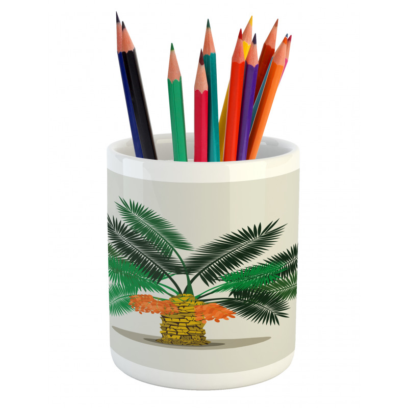 Tropical Oasis Leaves Pencil Pen Holder