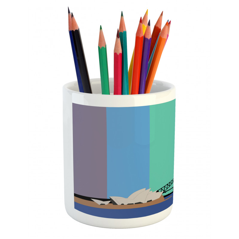 Sydney Building on Rainbow Pencil Pen Holder