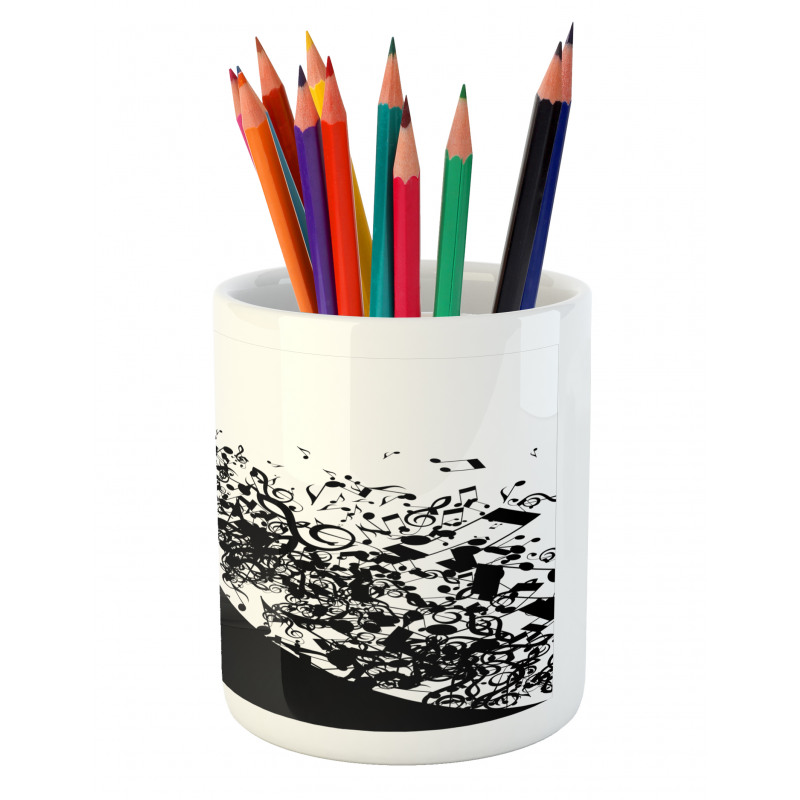 Black and White Singer Woman Pencil Pen Holder