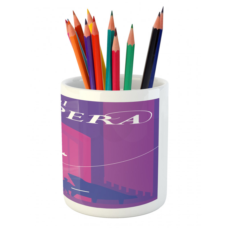 Singing Woman and Pianist Pencil Pen Holder