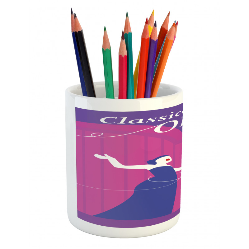 Singing Woman and Pianist Pencil Pen Holder