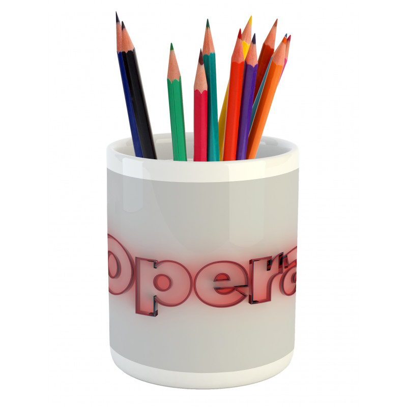 Computer Graphic Typography Pencil Pen Holder