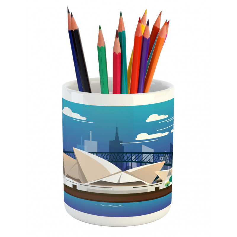 Sidney Opera House Bridge Pencil Pen Holder